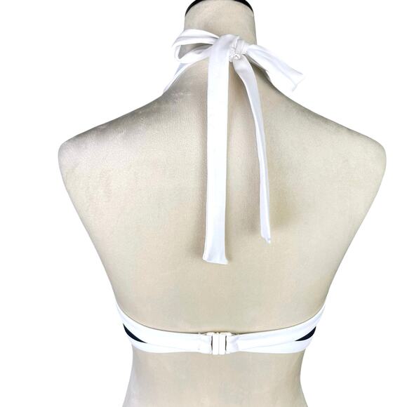 Anthropologie Seafolly NWOT Kenna Navy High Neck 2 Piece Bikini Set Swimsuit - Picture 9 of 15